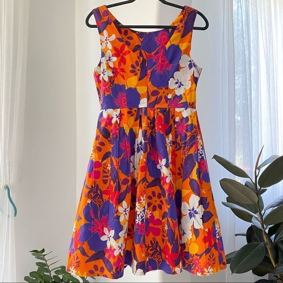NWOT P.A.R.O.S.H Sleeveless A-Line Floral Dress, Size S - Picture 8 of 10